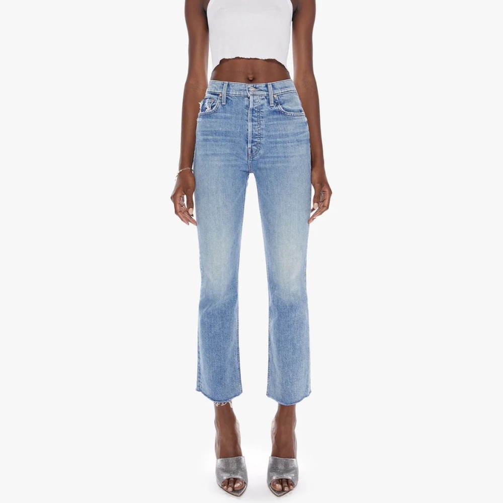 MOTHER Jeans, The Tripper Flood Fray in Left In The Dust, Size 28